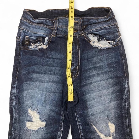 3/$15 KanCan High Rise Super Distressed Skinny Jeans, Dark Wash, Women’s 24 - Picture 7 of 7